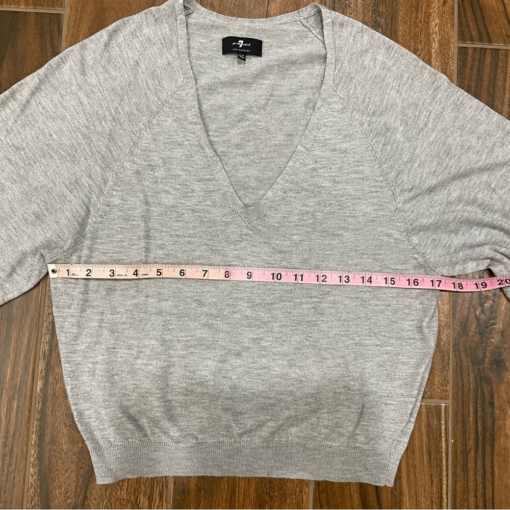 7 for all mankind cropped blouson sleeve sweater